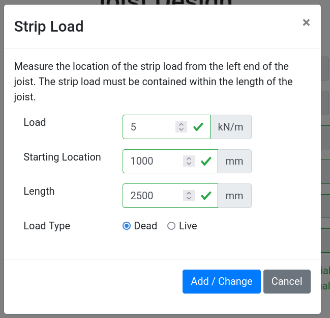 Strip Load Dialog Completed